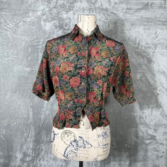 Vintage Tarazzia Button‎ up Top Womens Small? - Picture 1 of 16